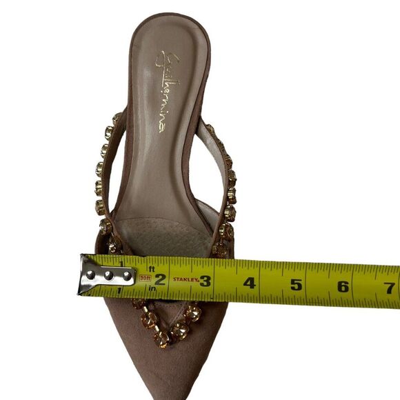 Anthropologie Guilhermina Femme Flats Women's Size 5 Sparkly Studs Slip Ons - Picture 10 of 15